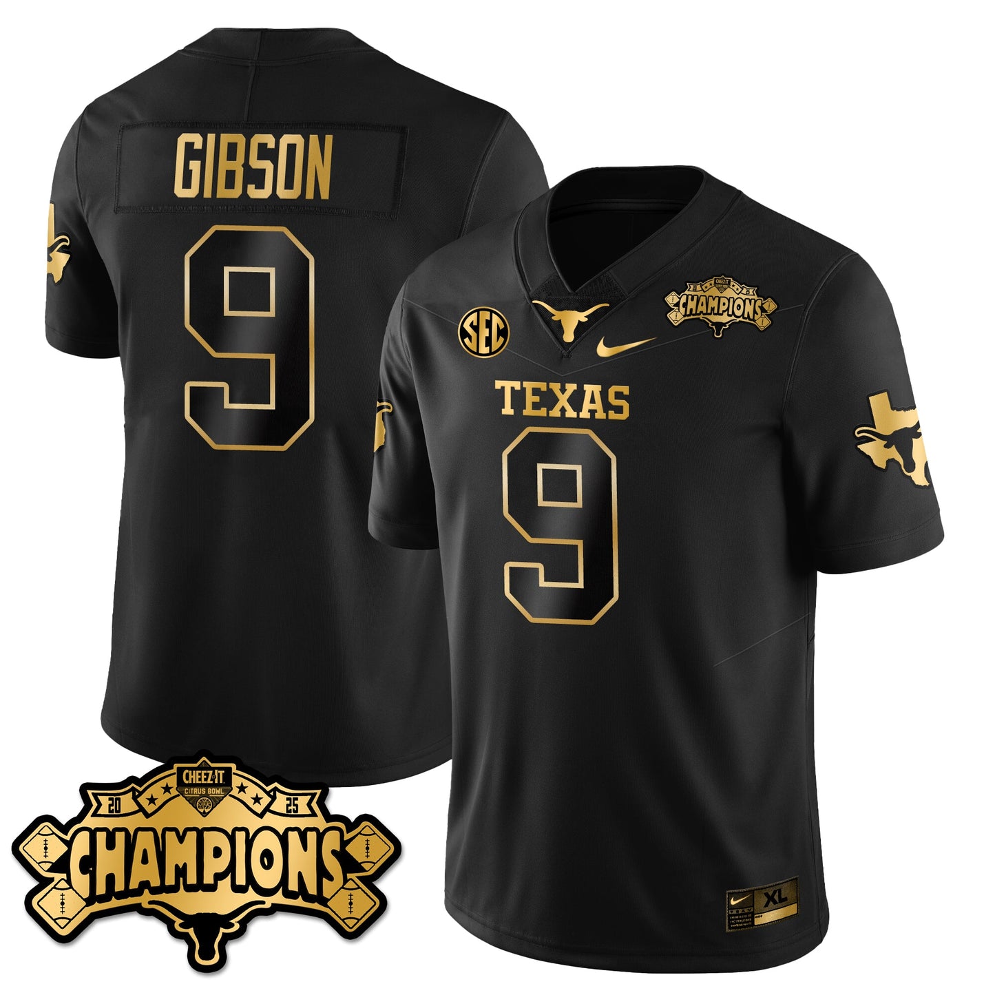 TEX Football Vapor Limited Gold Jersey - Citrus Bowl Champions