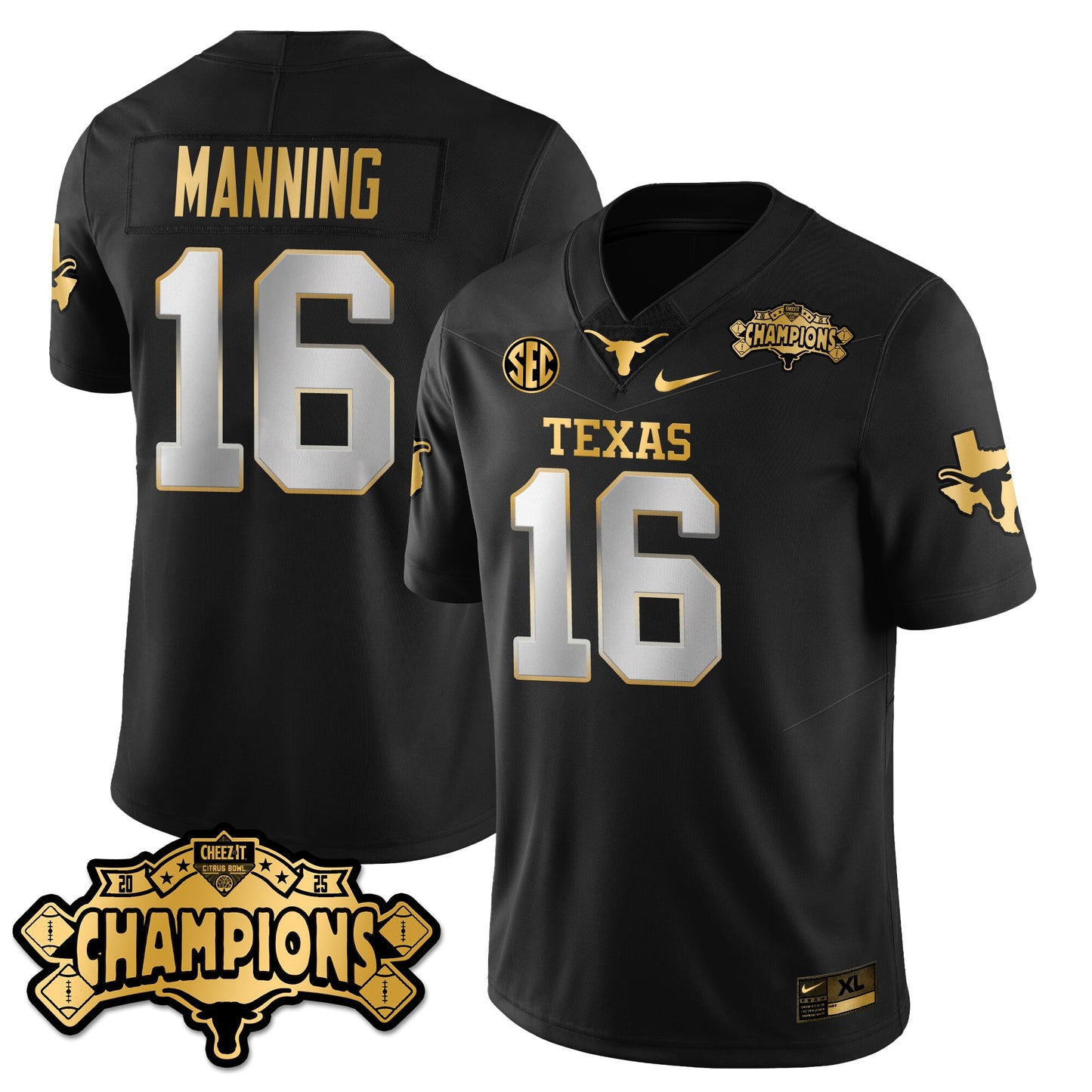 TEX Football Vapor Limited Gold Jersey - Citrus Bowl Champions