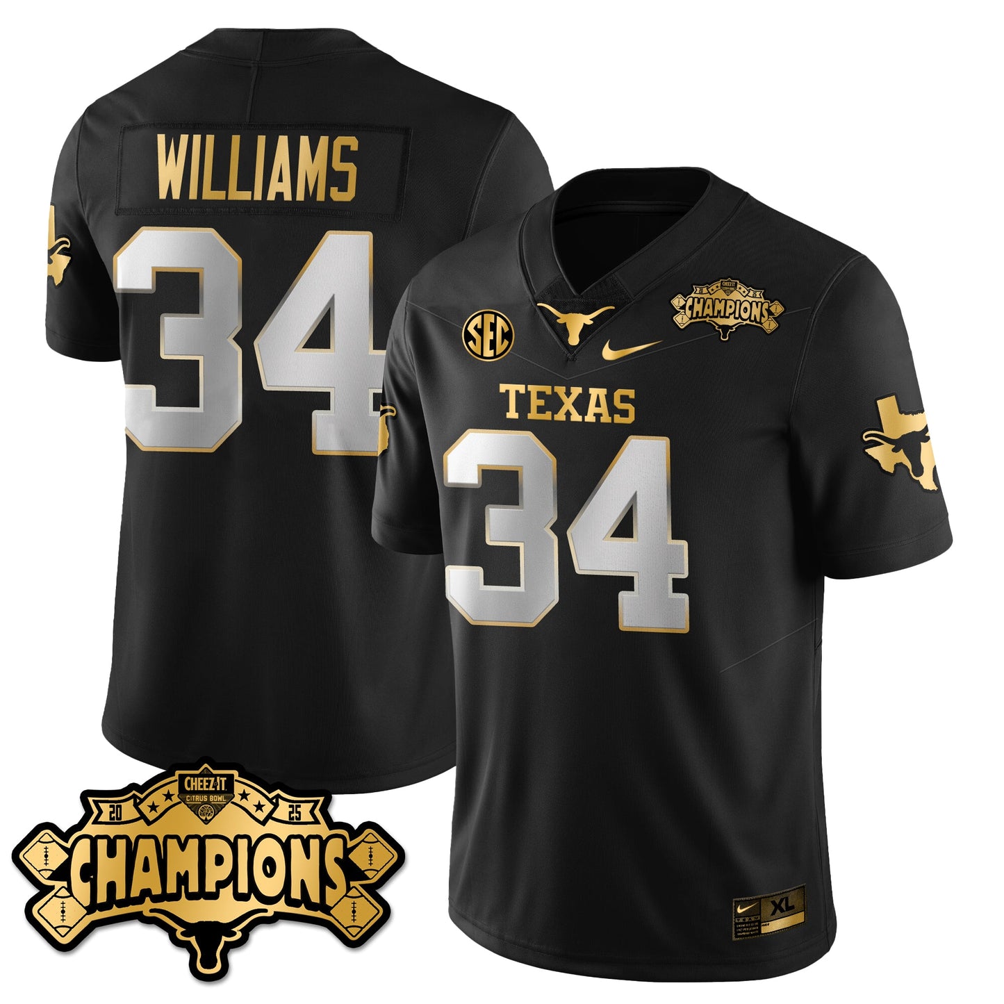 TEX Football Vapor Limited Gold Jersey - Citrus Bowl Champions