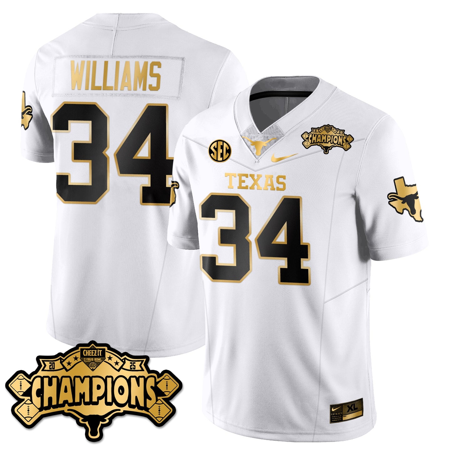 TEX Football Vapor Limited Gold Jersey - Citrus Bowl Champions