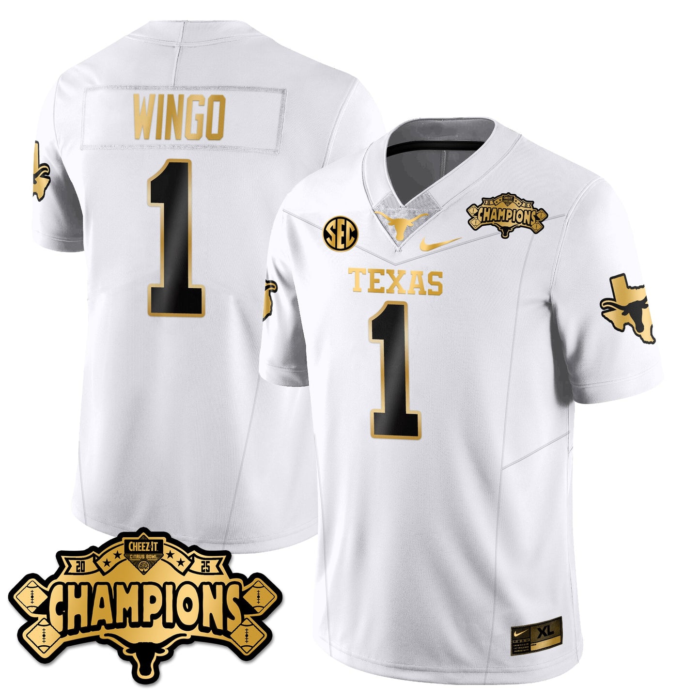 TEX Football Vapor Limited Gold Jersey - Citrus Bowl Champions