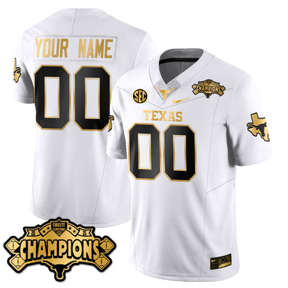 TEX Football Vapor Limited Gold Custom Jersey - Citrus Bowl Champions