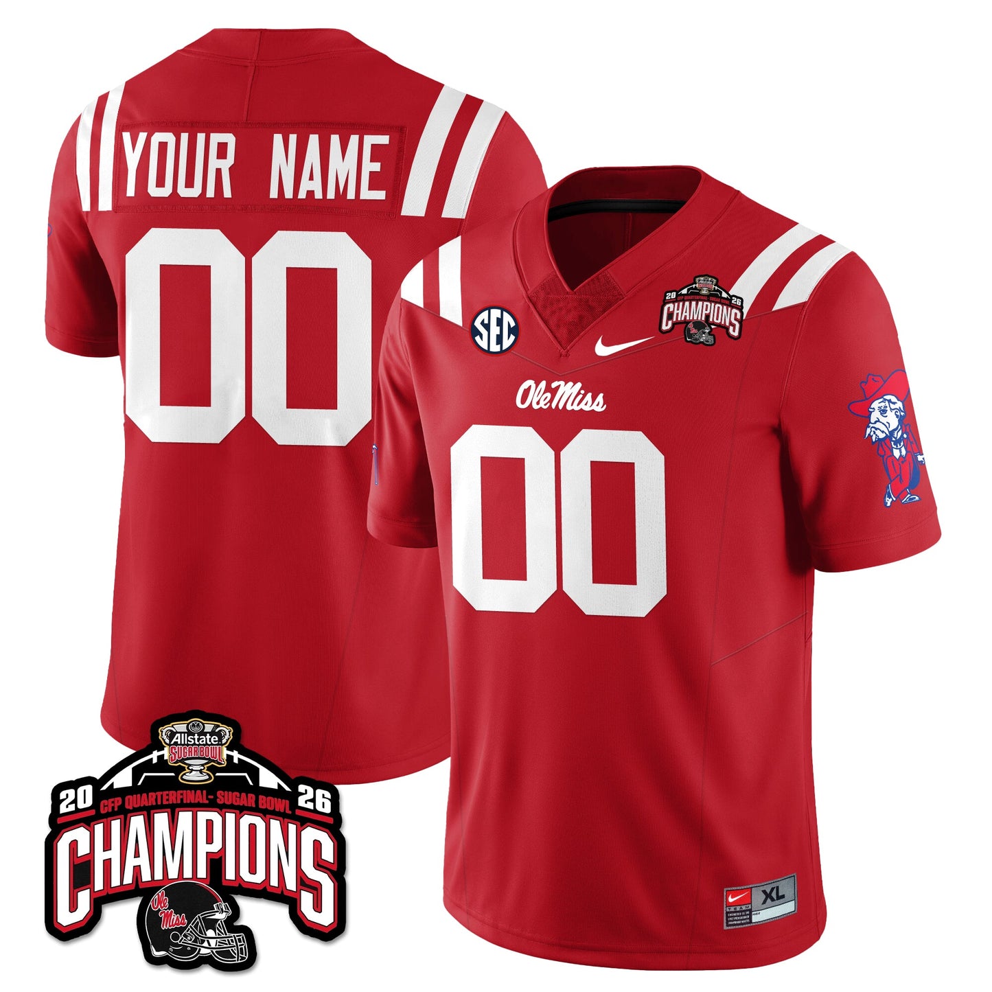 Custom OMB Football Vapor Limited Jersey - Allstate Sugar Bowl Champions