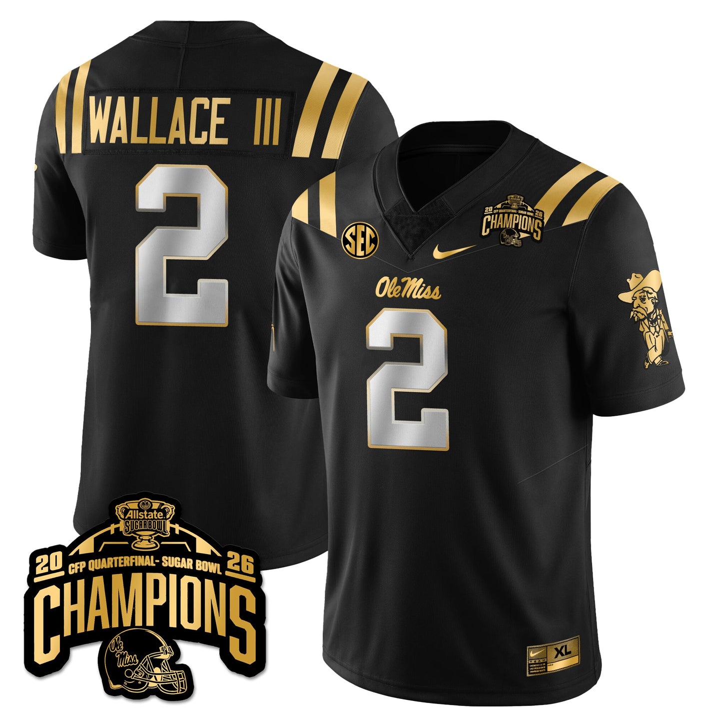 OMB Football Vapor Limited Gold Jersey - Allstate Sugar Bowl Champions