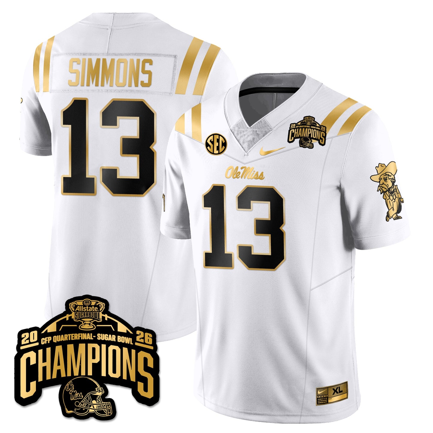 OMB Football Vapor Limited Gold Jersey - Allstate Sugar Bowl Champions