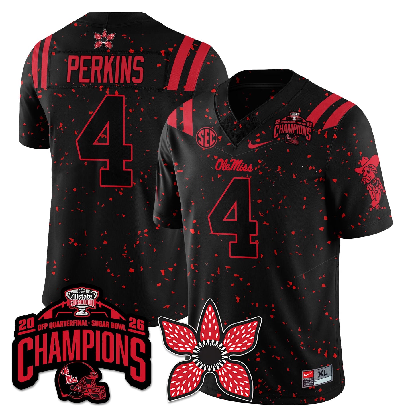 OMB Football Stranger Things Vapor Limited Jersey - Allstate Sugar Bowl Champions - All Stitched