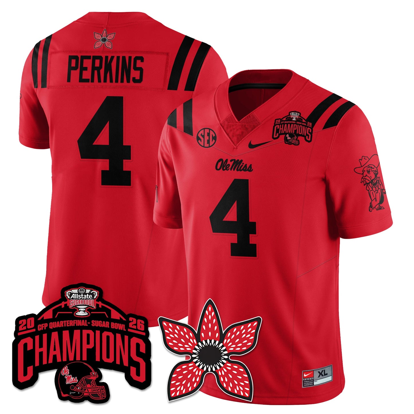 OMB Football Stranger Things Vapor Limited Jersey - Allstate Sugar Bowl Champions - All Stitched