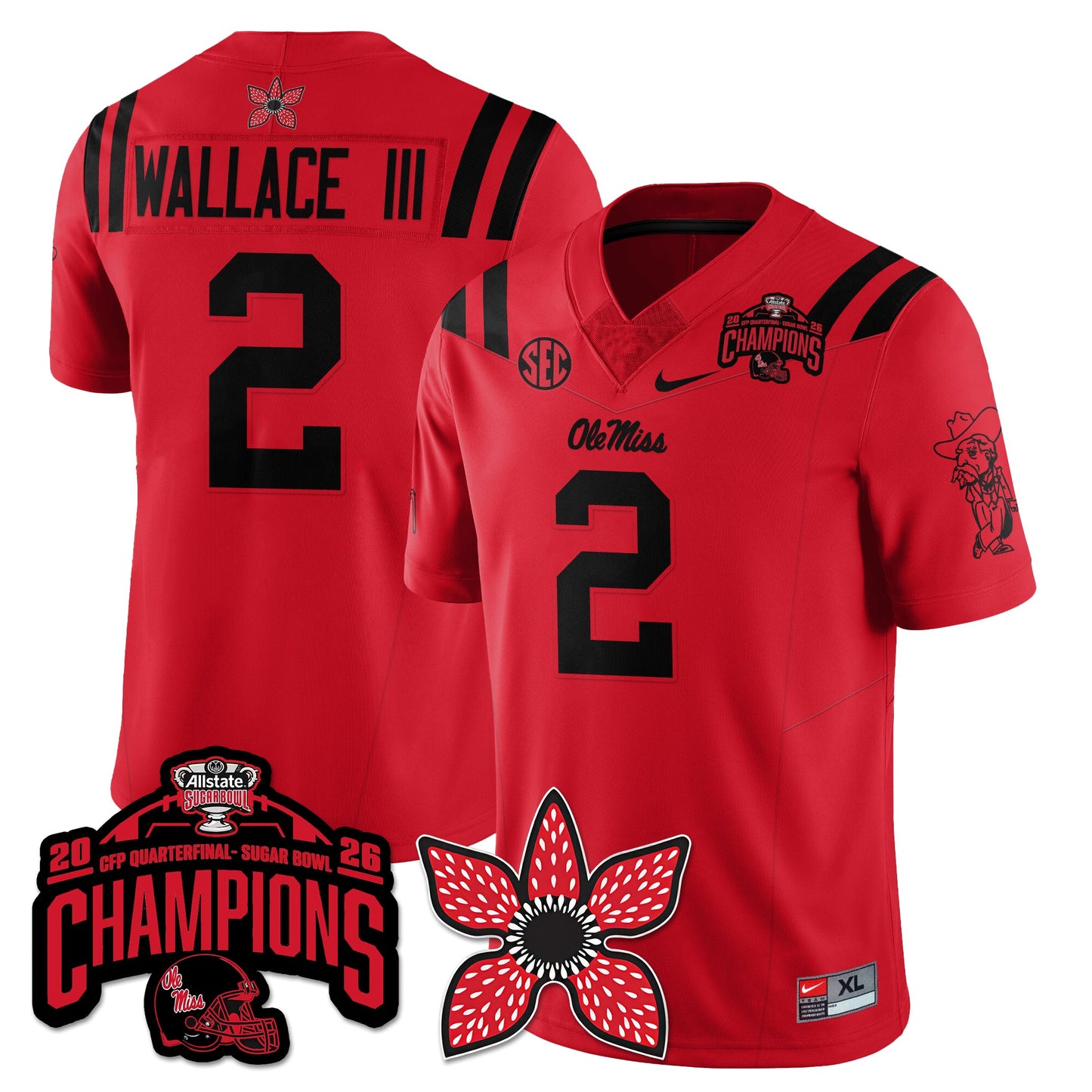 OMB Football Stranger Things Vapor Limited Jersey - Allstate Sugar Bowl Champions - All Stitched