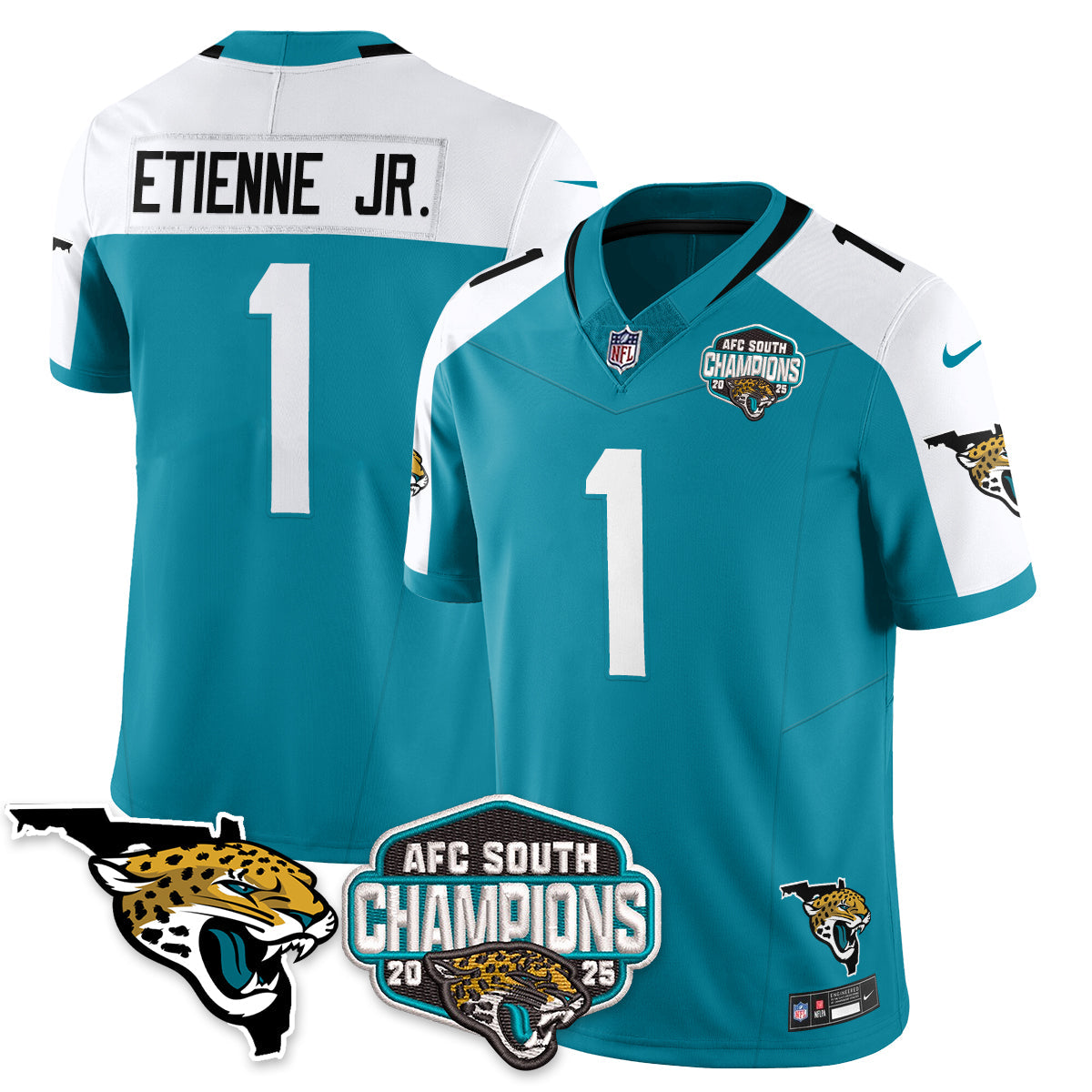 JAX AFC South Division Champions Vapor Limited Jersey - All Stitched