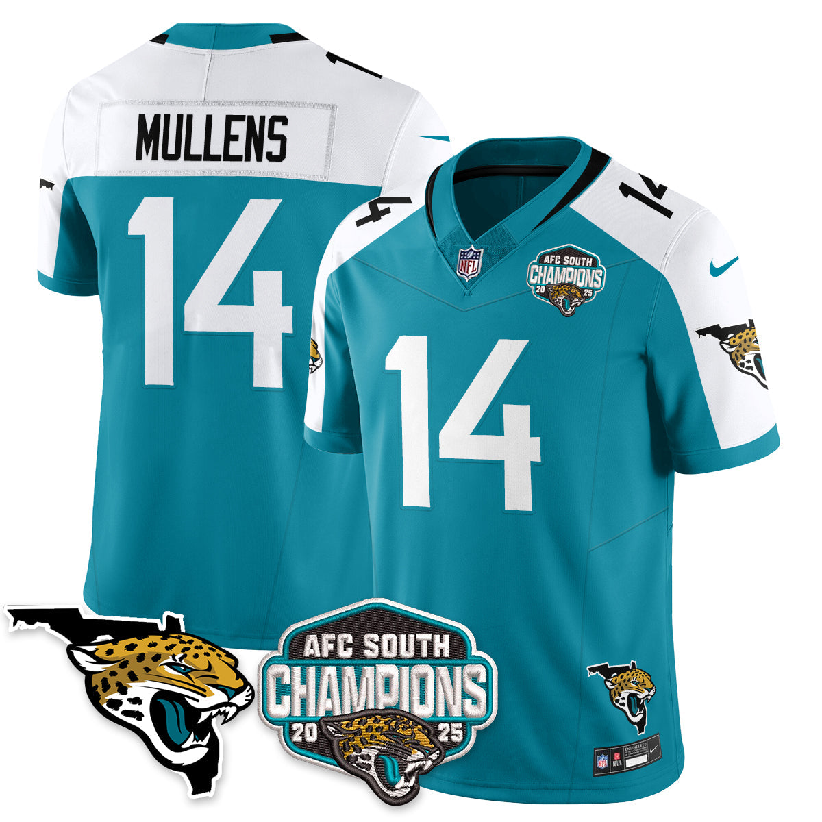 JAX AFC South Division Champions Vapor Limited Jersey - All Stitched