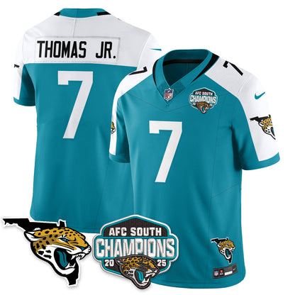 JAX AFC South Division Champions Vapor Limited Jersey - All Stitched