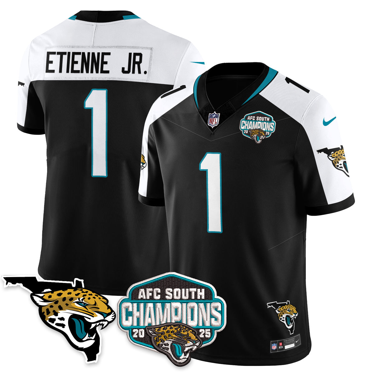 JAX AFC South Division Champions Vapor Limited Jersey - All Stitched