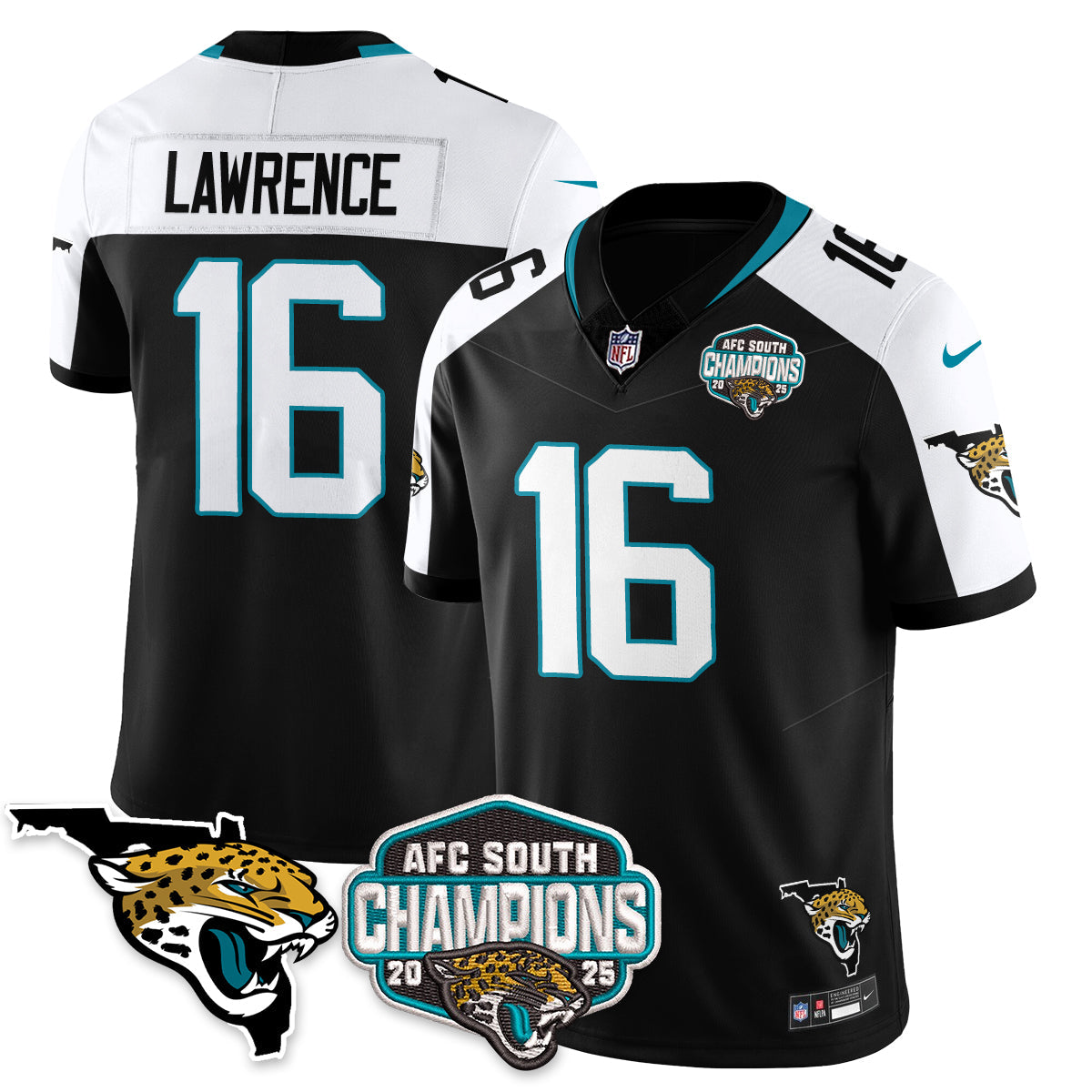 JAX AFC South Division Champions Vapor Limited Jersey - All Stitched