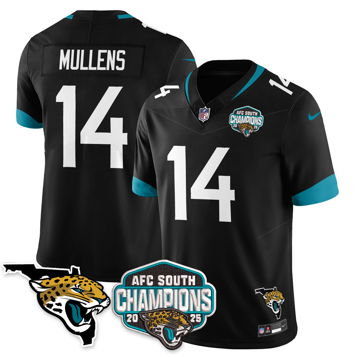 JAX AFC South Division Champions Vapor Limited Jersey - All Stitched