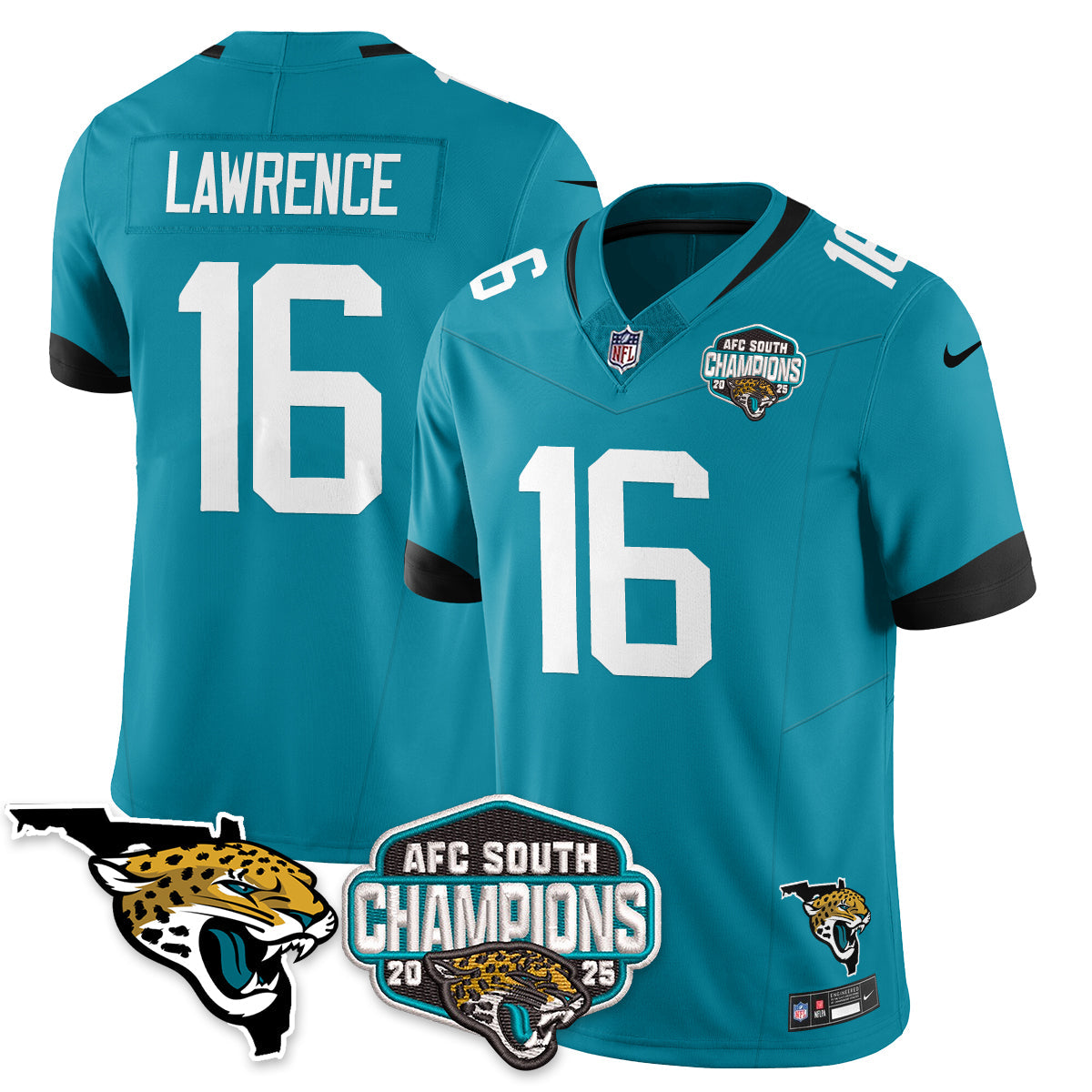 JAX AFC South Division Champions Vapor Limited Jersey - All Stitched