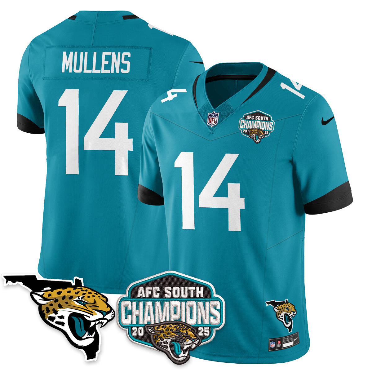 JAX AFC South Division Champions Vapor Limited Jersey - All Stitched