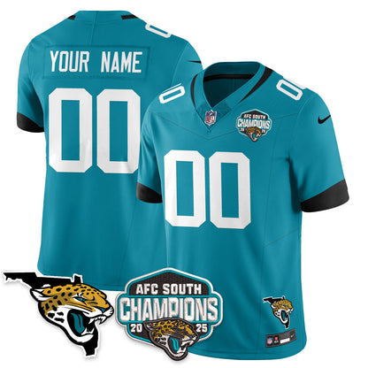 Custom JAX AFC South Division Champions Vapor Limited Jersey - All Stitched