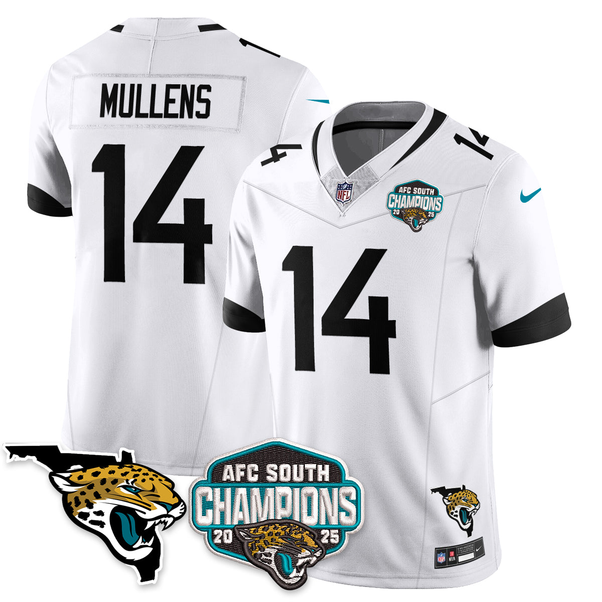 JAX AFC South Division Champions Vapor Limited Jersey - All Stitched