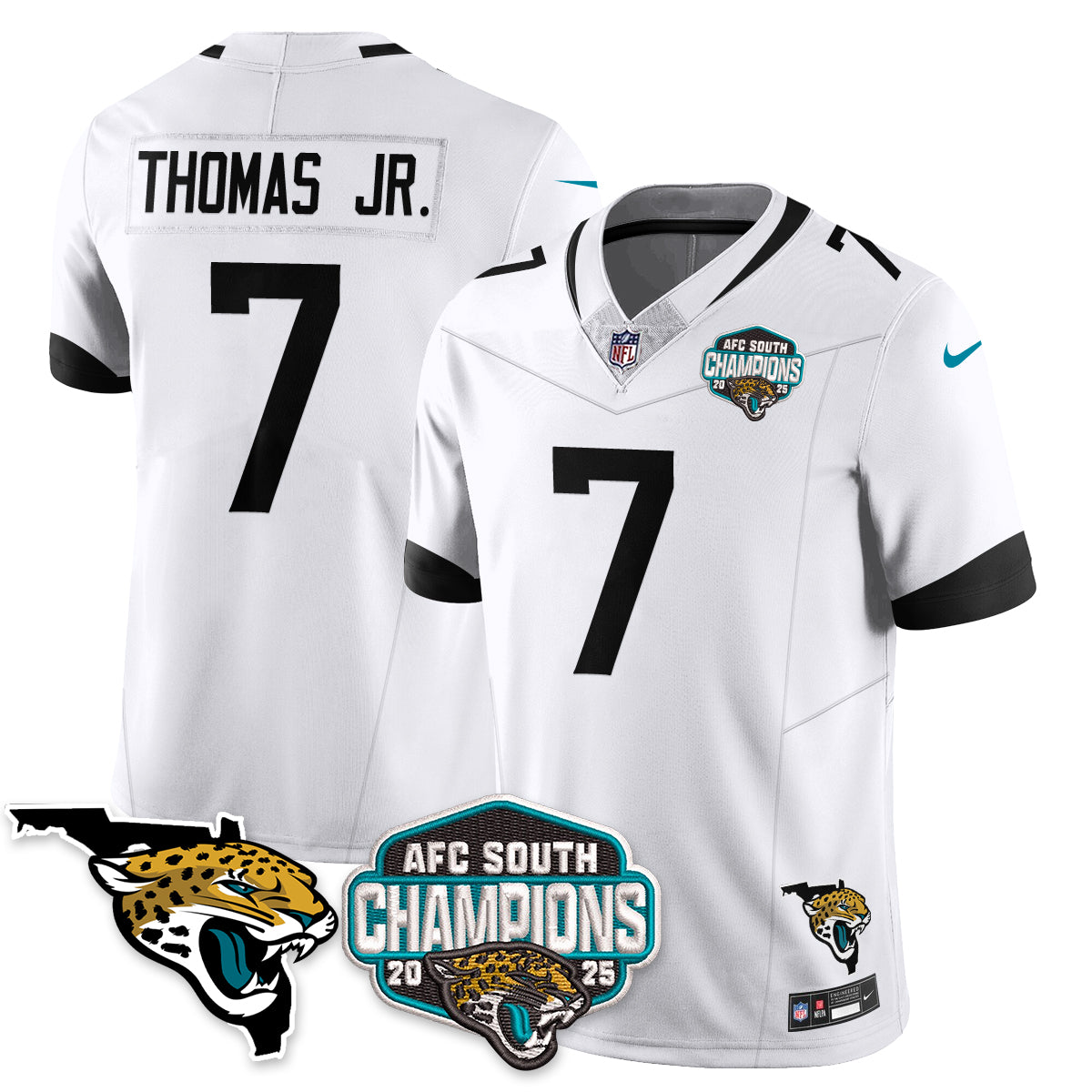 JAX AFC South Division Champions Vapor Limited Jersey - All Stitched