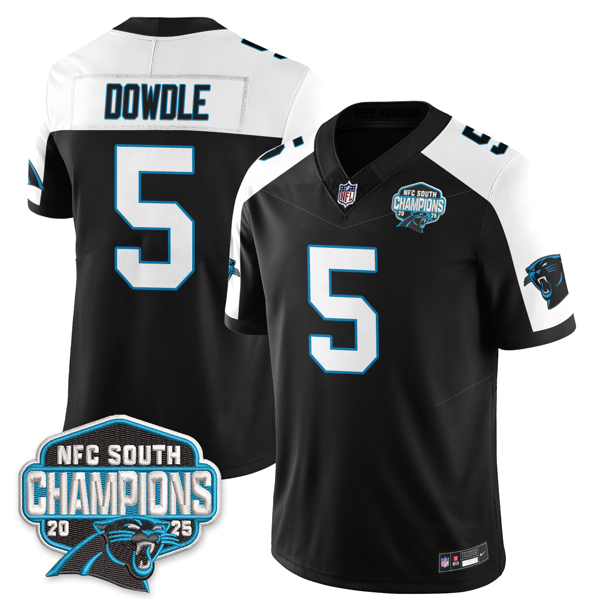CAR NFC South Division Champions Vapor Limited Jersey - All Stitched