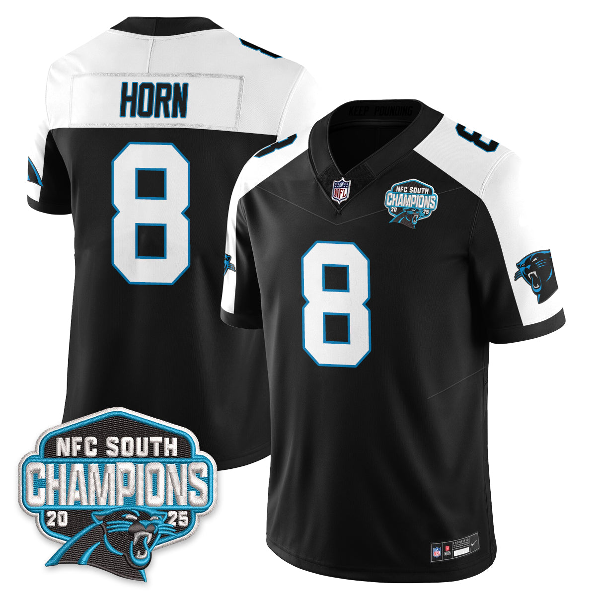 CAR NFC South Division Champions Vapor Limited Jersey - All Stitched