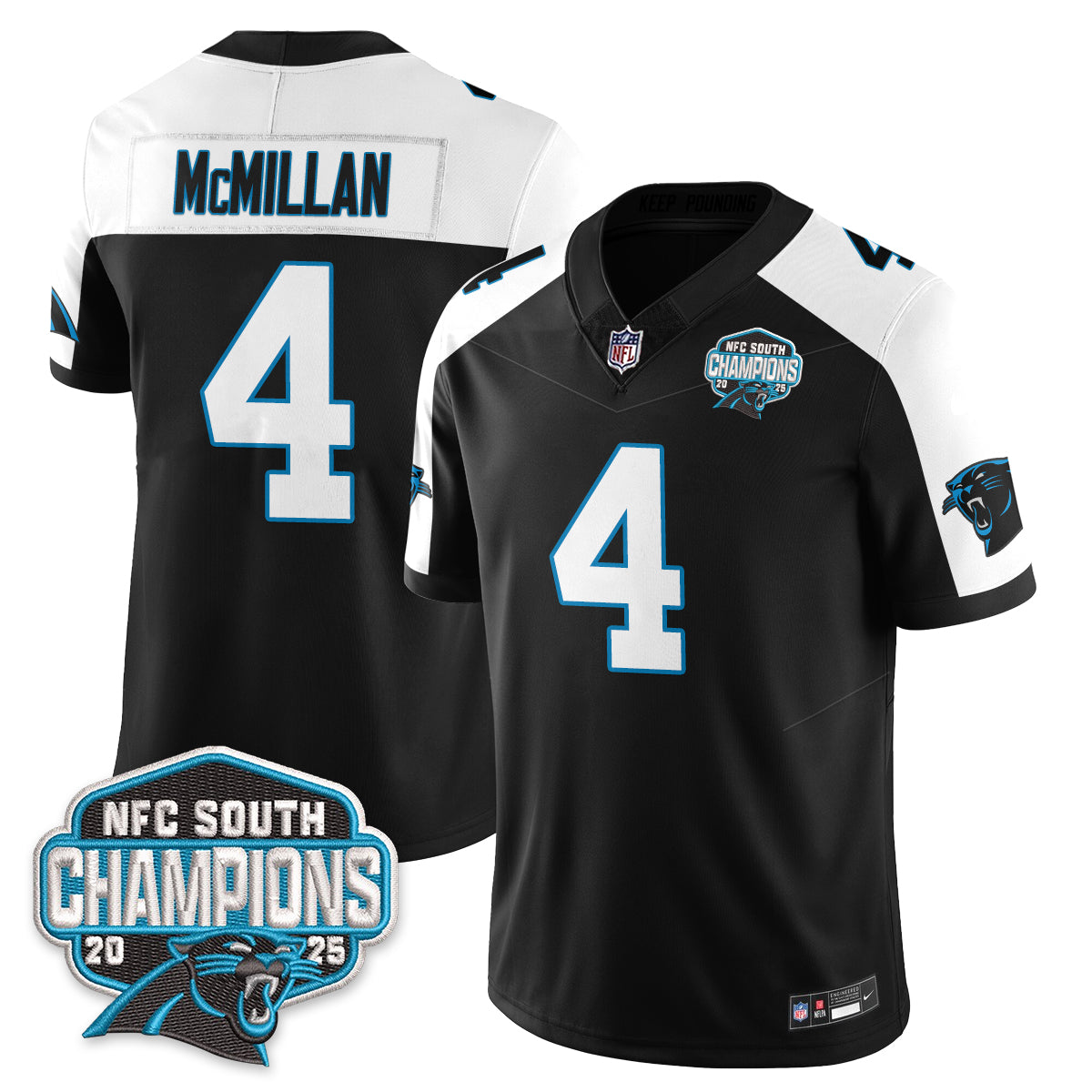 CAR NFC South Division Champions Vapor Limited Jersey - All Stitched
