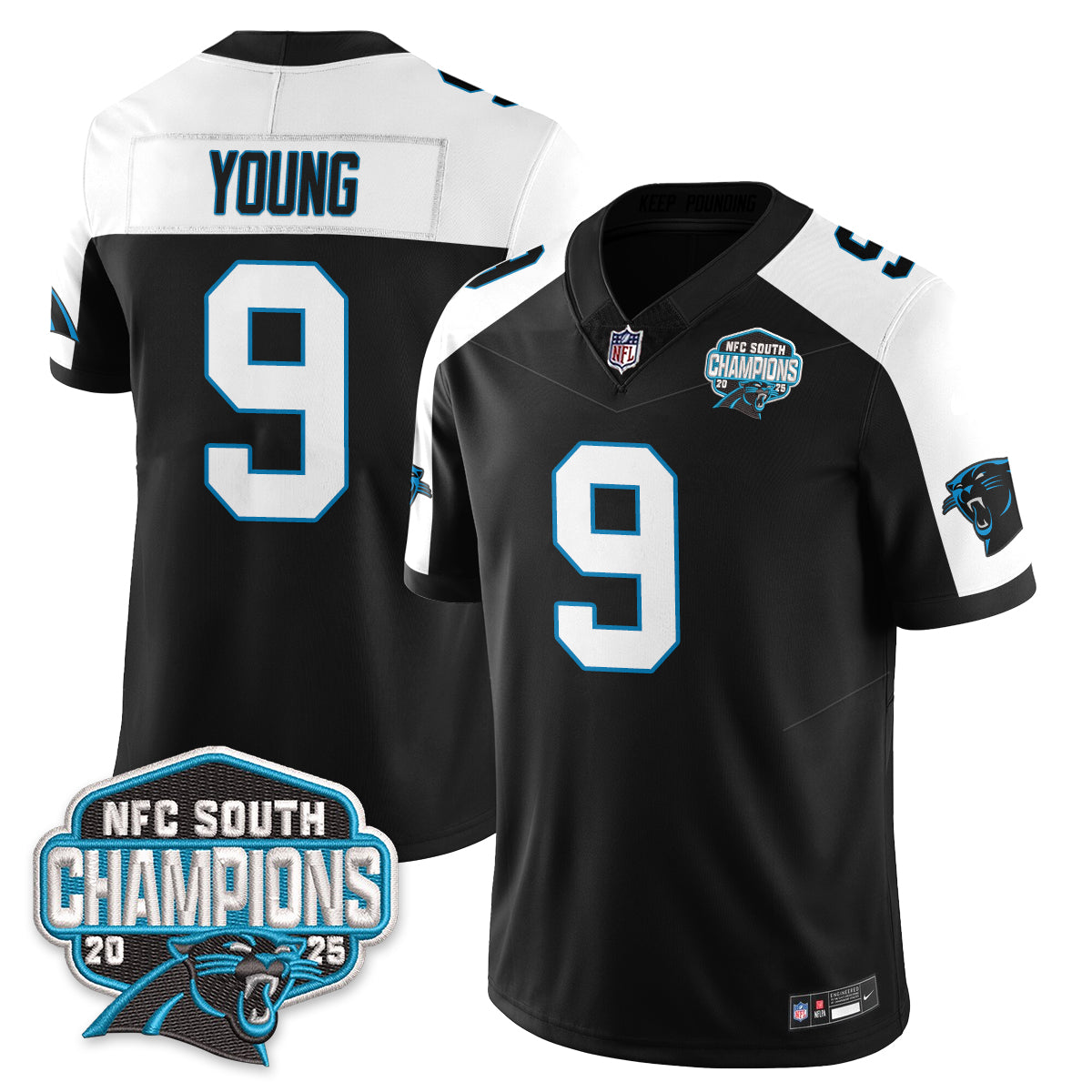 CAR NFC South Division Champions Vapor Limited Jersey - All Stitched
