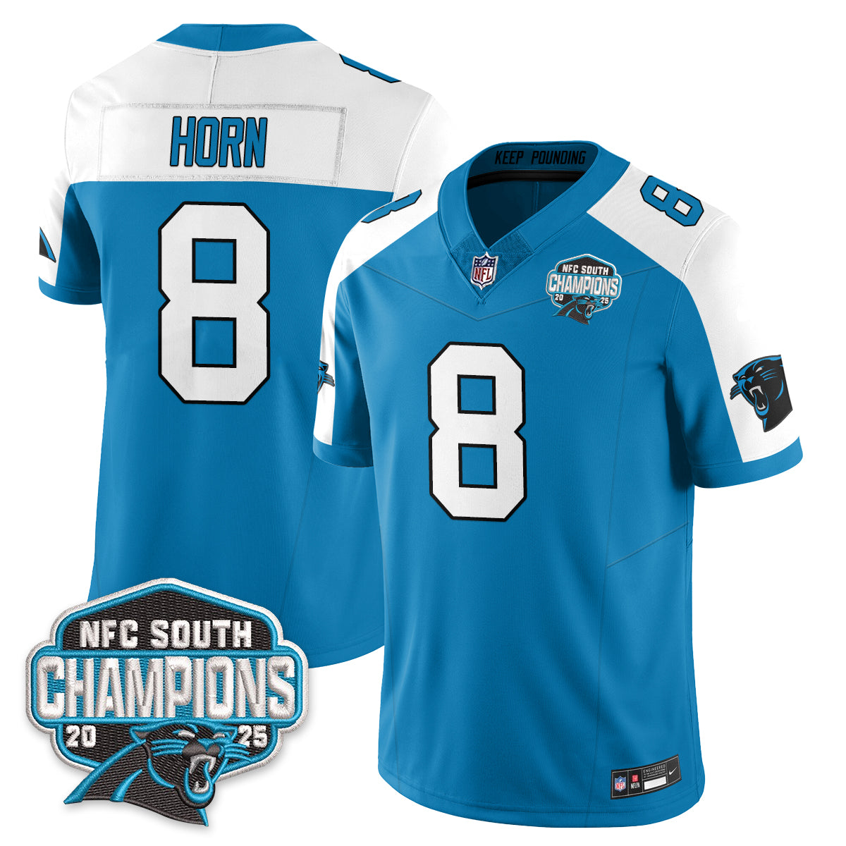 CAR NFC South Division Champions Vapor Limited Jersey - All Stitched