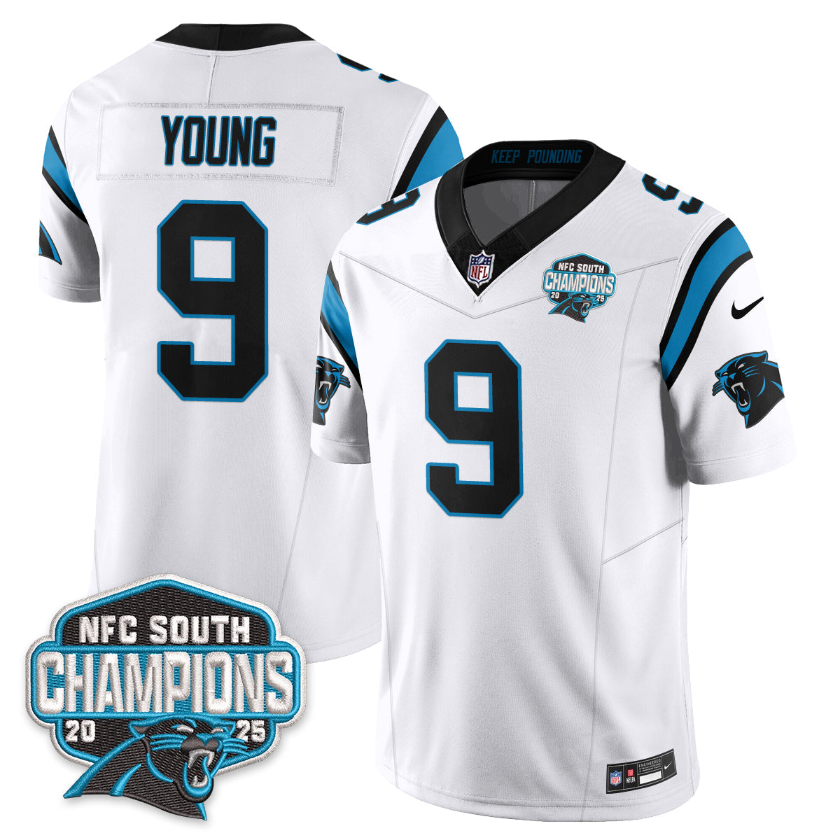 CAR NFC South Division Champions Vapor Limited Jersey - All Stitched