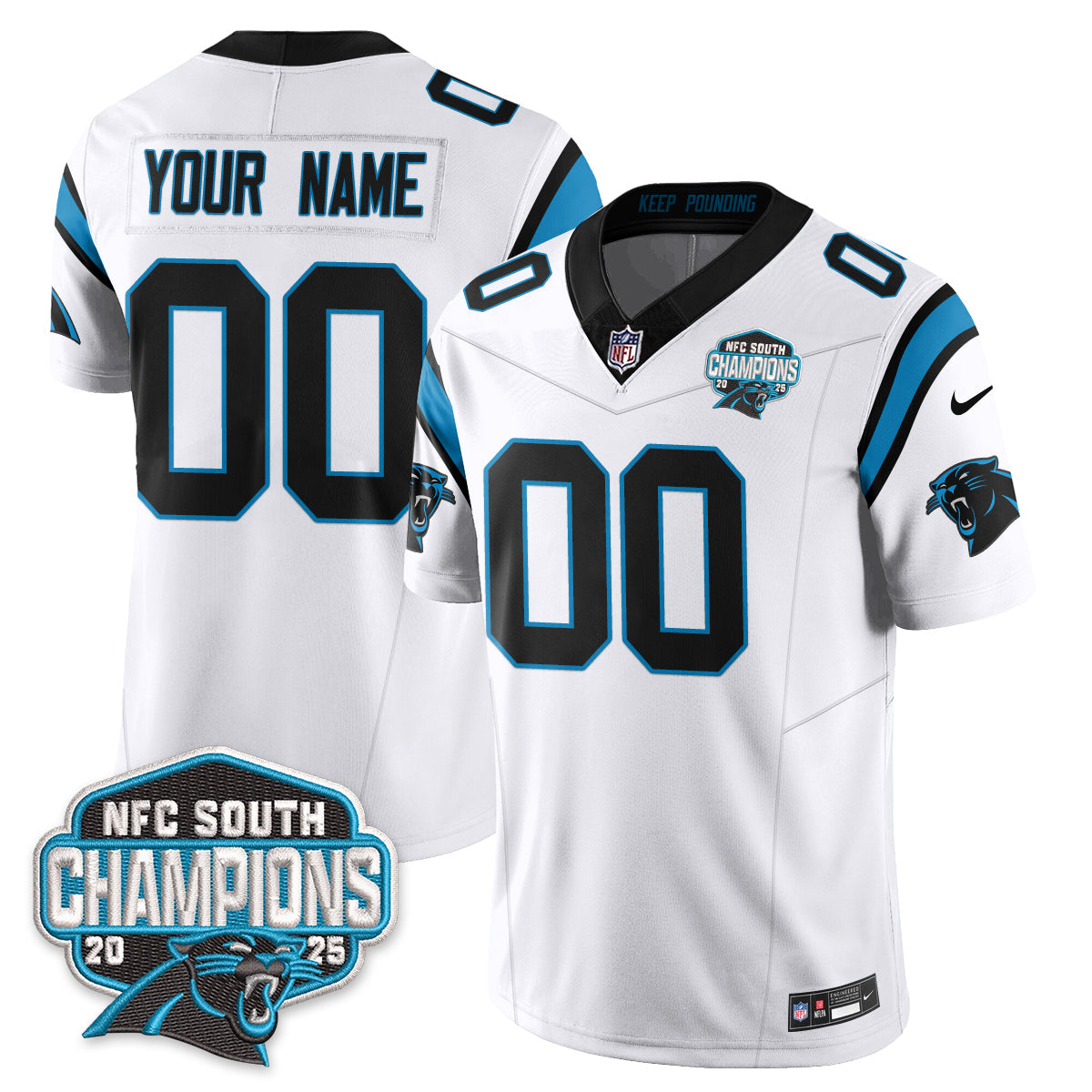CAR NFC South Division Champions Vapor Limited Custom Jersey - All Stitched