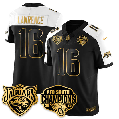 JAX AFC South Division Champions Vapor Limited Gold Jersey - All Stitched
