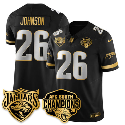 JAX AFC South Division Champions Vapor Limited Gold Jersey - All Stitched