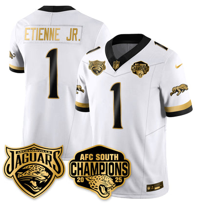 JAX AFC South Division Champions Vapor Limited Gold Jersey - All Stitched