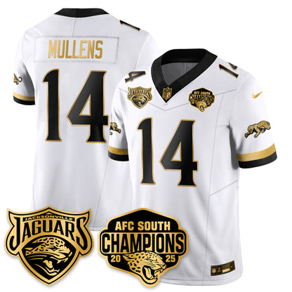 JAX AFC South Division Champions Vapor Limited Gold Jersey - All Stitched