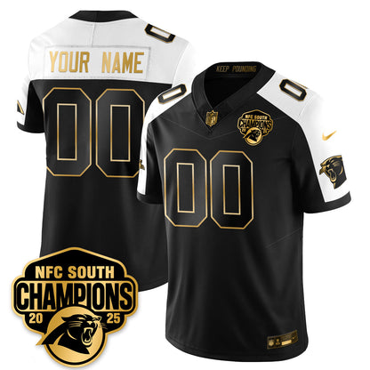Custom CAR NFC South Division Champions Vapor Limited Gold Jersey - All Stitched
