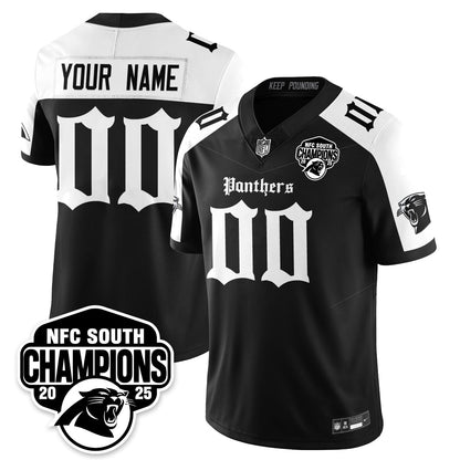 Custom CAR Gothic NFC South Division Champions Vapor Limited Gothic Jersey - All Stitched