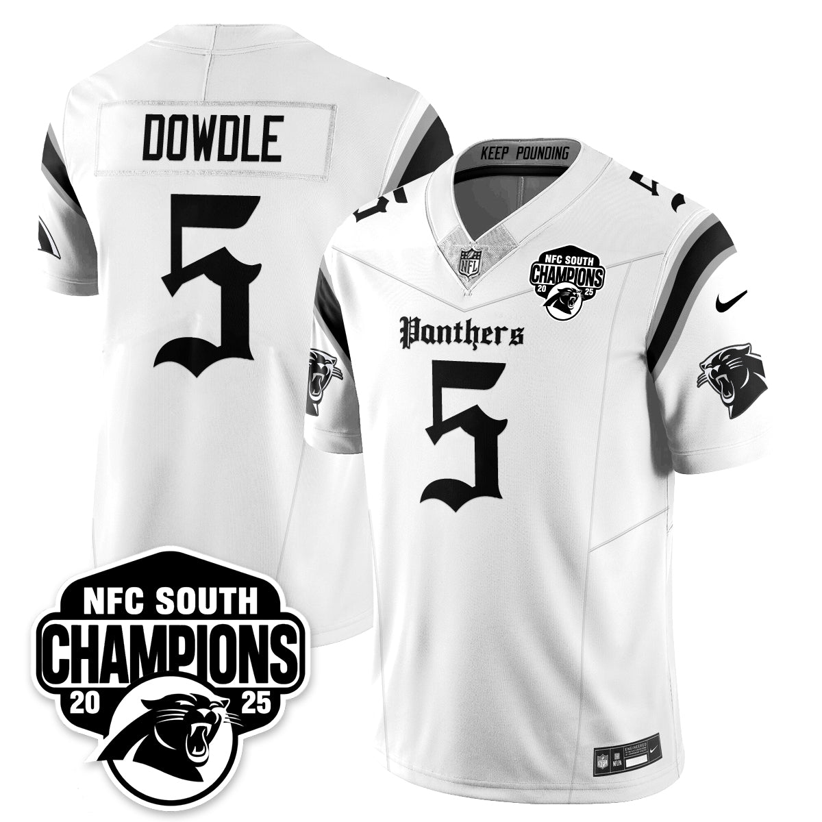 CAR Gothic NFC South Division Champions Vapor Limited Gothic Jersey - All Stitched