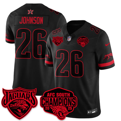 JAX Stranger Things AFC South Division Champions Vapor Limited Throwback Jersey - All Stitched