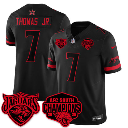 JAX Stranger Things AFC South Division Champions Vapor Limited Throwback Jersey - All Stitched