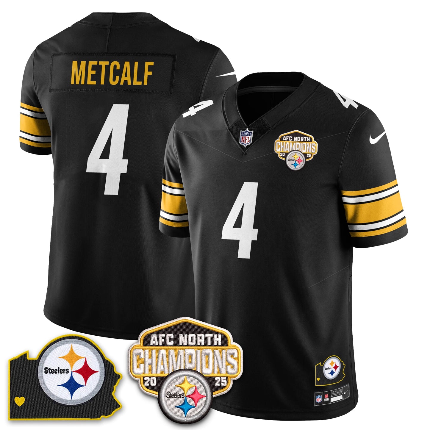 PIT AFC North Division Champions Vapor Limited Jersey - All Stitched