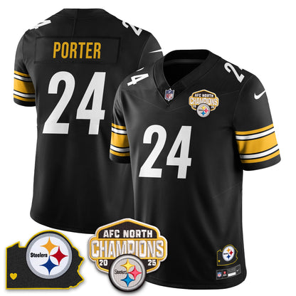 PIT AFC North Division Champions Vapor Limited Jersey - All Stitched