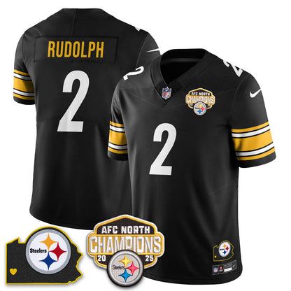 PIT AFC North Division Champions Vapor Limited Jersey - All Stitched