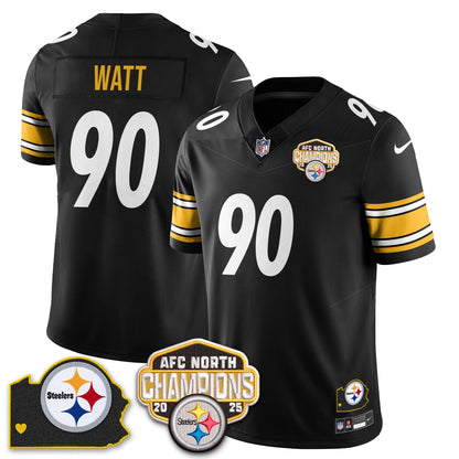 PIT AFC North Division Champions Vapor Limited Jersey - All Stitched