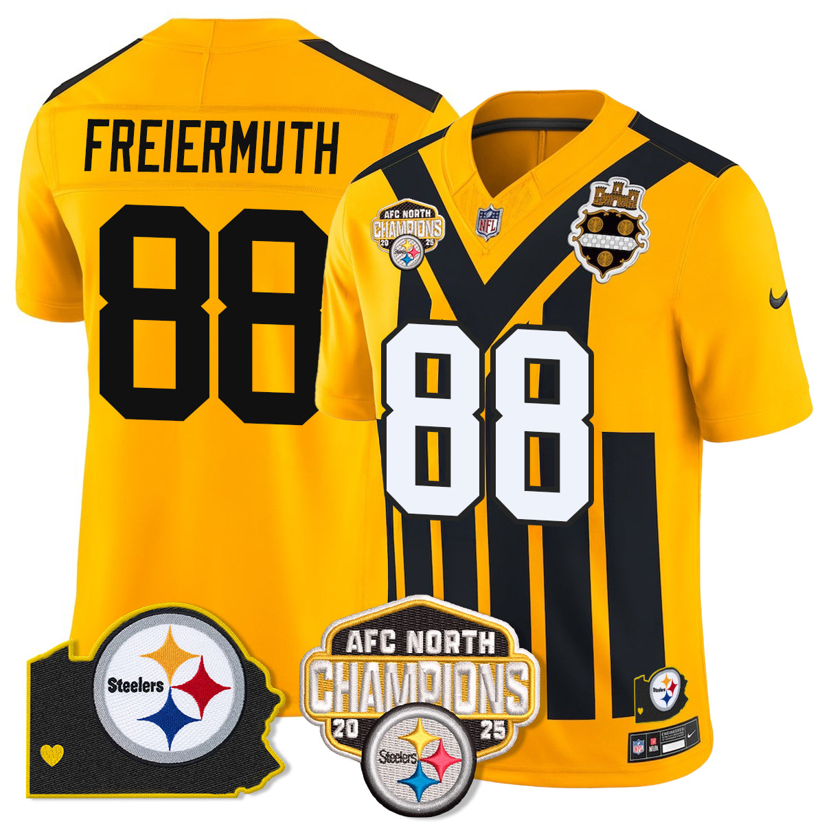 PIT AFC North Division Champions Vapor Limited Jersey - All Stitched
