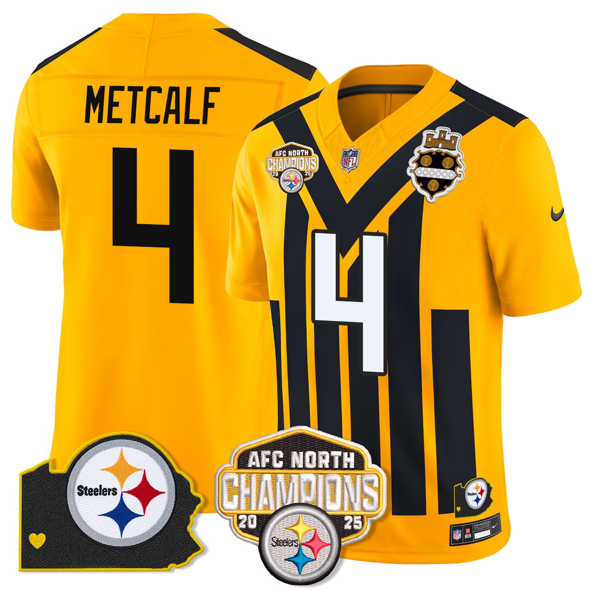 PIT AFC North Division Champions Vapor Limited Jersey - All Stitched