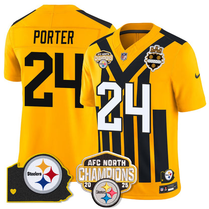 PIT AFC North Division Champions Vapor Limited Jersey - All Stitched