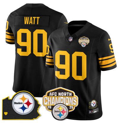 PIT AFC North Division Champions Vapor Limited Jersey - All Stitched