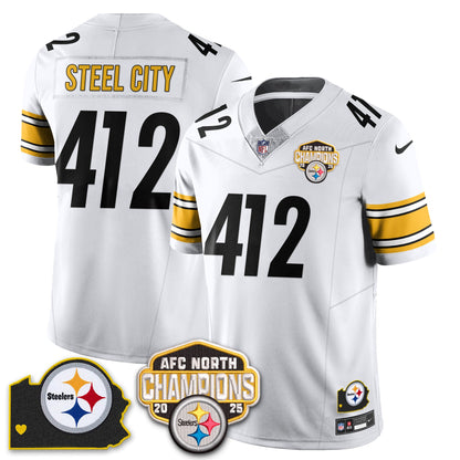 PIT AFC North Division Champions Vapor Limited Jersey - All Stitched