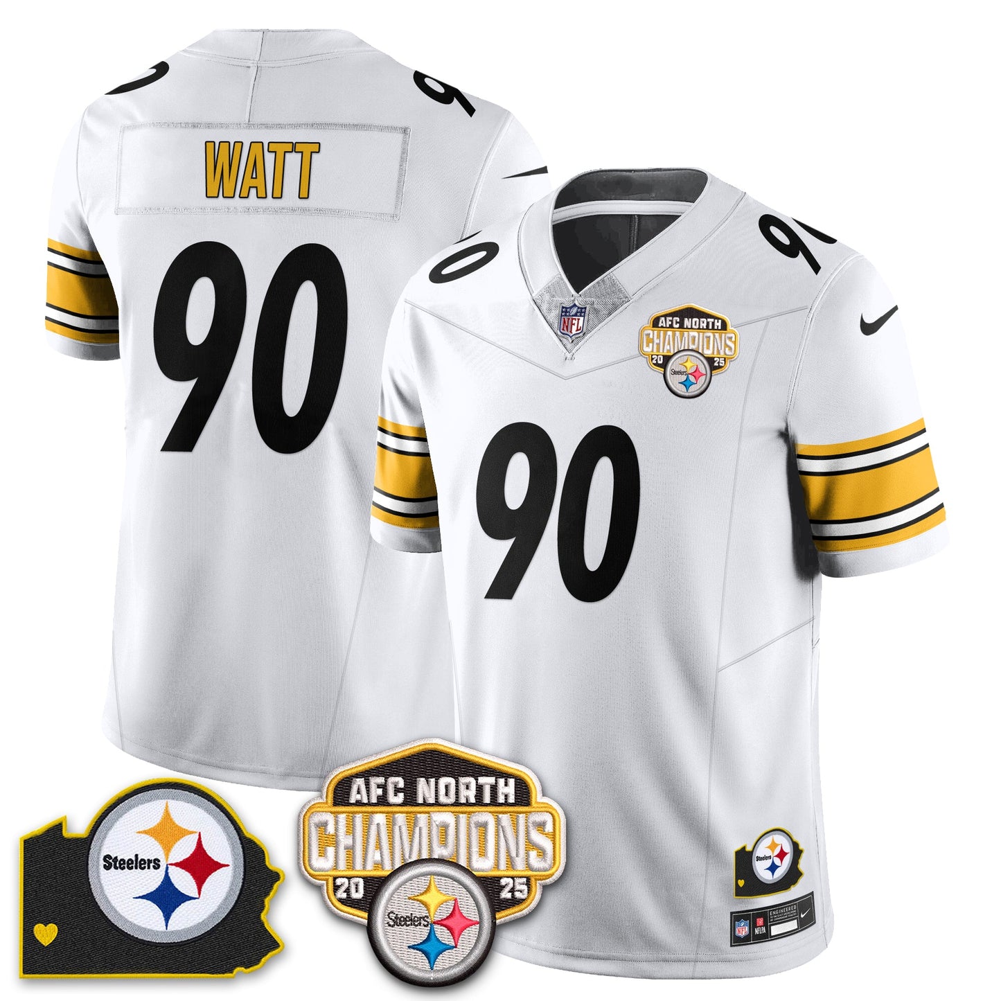 PIT AFC North Division Champions Vapor Limited Jersey - All Stitched