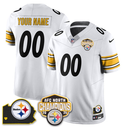 PIT AFC North Division Champions Vapor Limited Custom Jersey - All Stitched